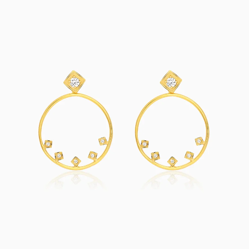 Sterling silver hoop earringsGolden Glam Hoop Earrings