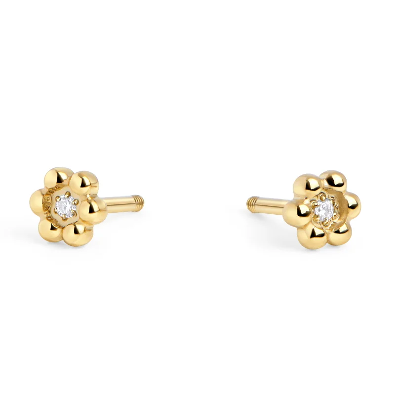 14K Gold Plated Heart - Shaped Stud Earrings for a Romantic and Feminine LookLova Stud Earrings