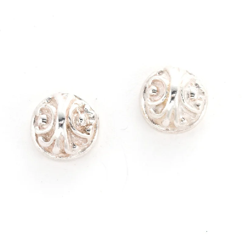 Matte - Finish Titanium Hexagon Stud Earrings for a Sleek and Contemporary StyleStud • Small Dome Earring