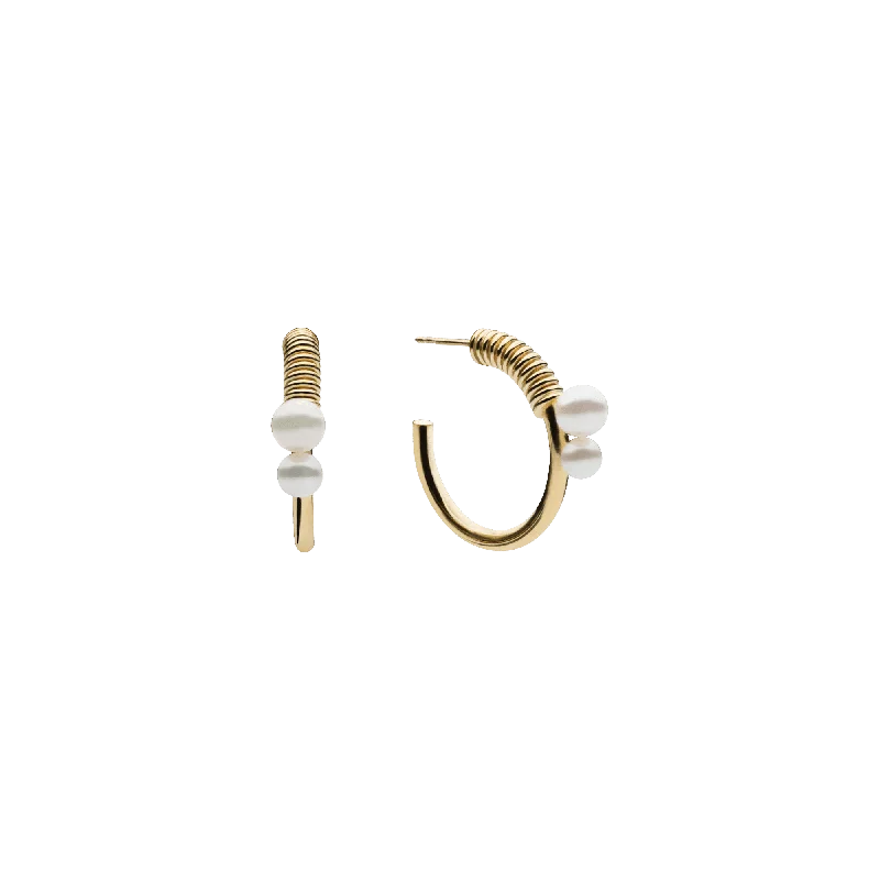 Oval hoop earringsStella Point Earrings Gold Plated