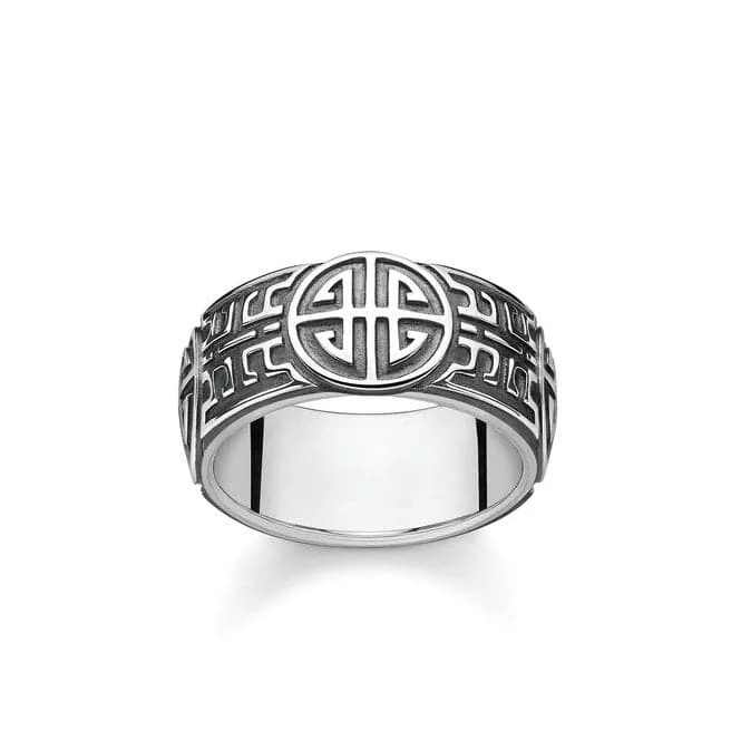 Bangle - Style Fashion Rings in Rose - Gold - Plated Aluminum with Etched PatternsThomas Sabo Ethnic Energy Unisex Ring TR2150-637-21