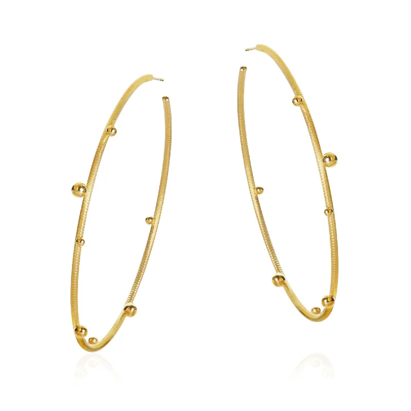 Large hoop earringsMega Delphis 18K Gold Hoops