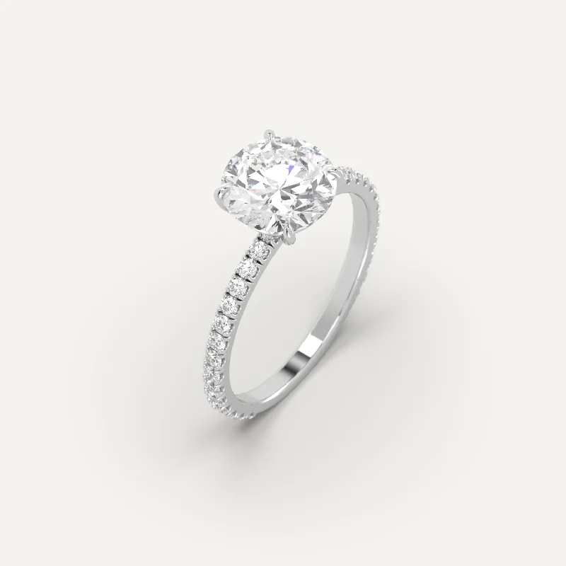 Men's Diamond Engagement Rings with Platinum Band and Halo Setting for a Luxury Proposal2 carat Round Cut Diamond Ring