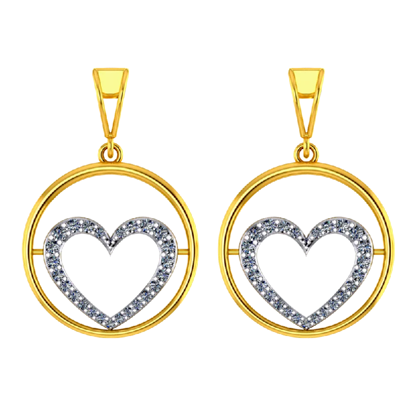 Women's Diamond Rings with Opal Inlays and Diamond Accents for a Mysterious and Iridescent LookBeautiful 18k Diamond Circular Earrings With A Heart Shape Design In It