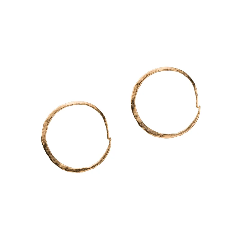 Diamond hoop earringsOblate 14K Gold Hoops