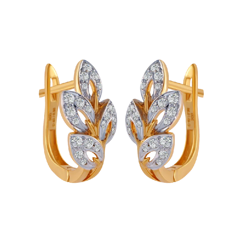 Women's Diamond Rings with Opal Inlays and Diamond Accents for a Mysterious and Iridescent Look18KT (750) Yellow Gold And Diamond Clip-on Earrings For Women