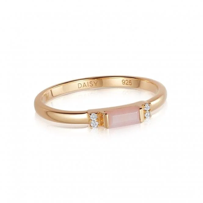 LED - Lit Fashion Rings in Plastic with Color - Changing Effects for a Futuristic LookBeloved Fine Pink Opal Band 18ct Gold Plated Ring JR03_GP