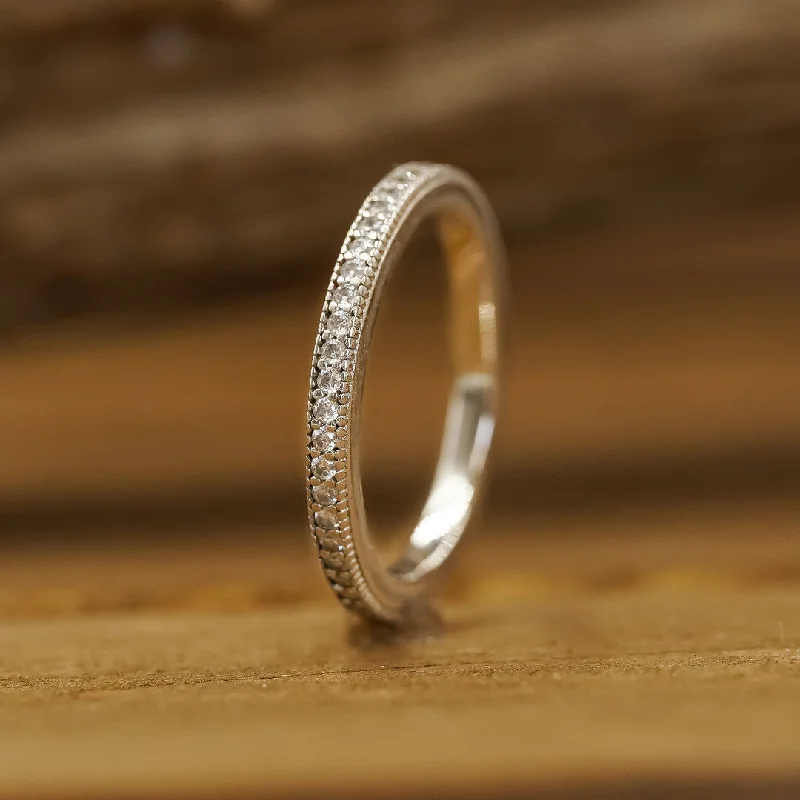 Engagement - Inspired Women's Rings with a Halo of Small DiamondsThe Eternity Stacking Ring