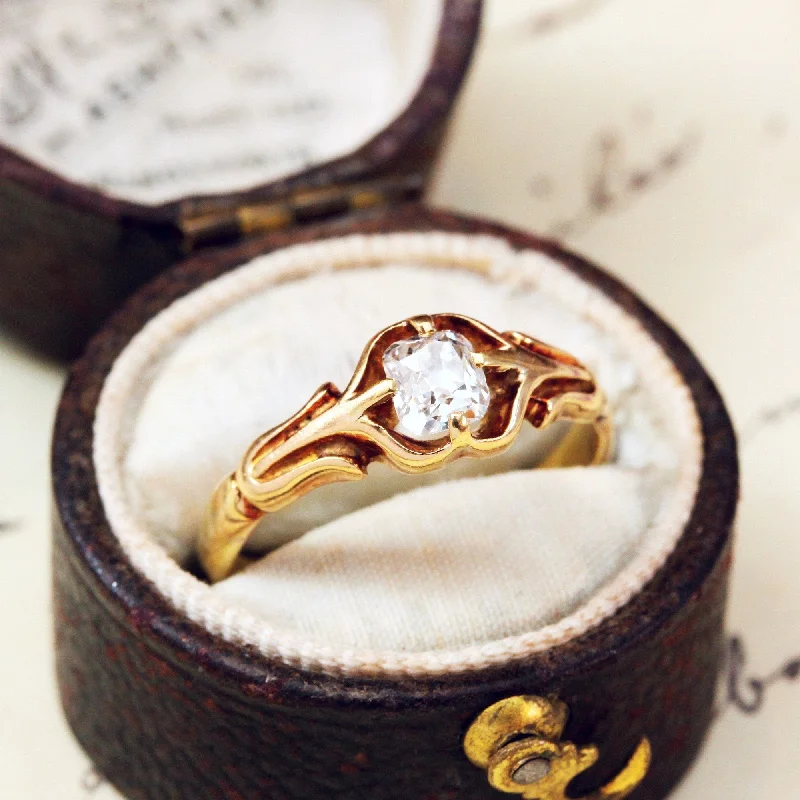 Boho - Style Women's Rings with Turquoise and Leather AccentsUnique & Beautiful Early Hand Cut Diamond Engagement Ring