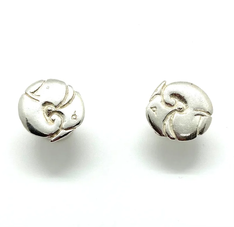 Hypoallergenic Sterling Silver Star - Studded Stud Earrings for Sensitive EarsCircle Bird- Stud