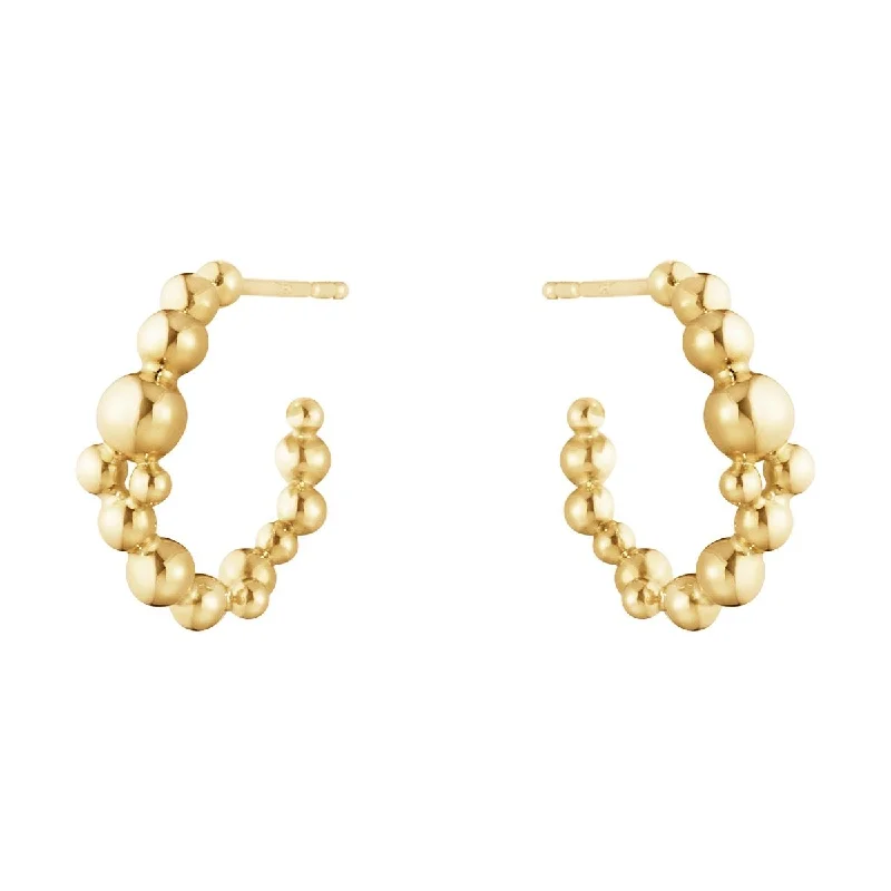 Large hoop earringsMoonlight Grapes 18K Gold Hoops