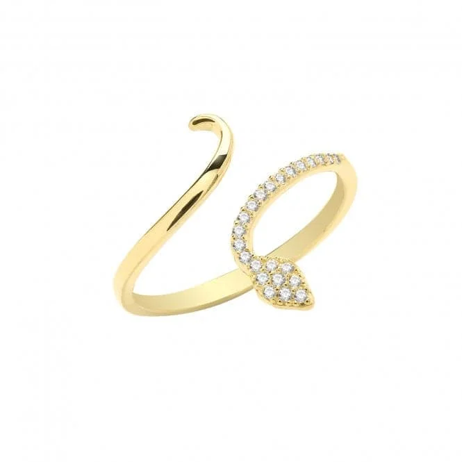 Pearl - Adorned Fashion Rings in Gold - Tone Alloy for a Sophisticated Look9ct Yellow Gold Zirconia Snake Wrap Ring RN1603