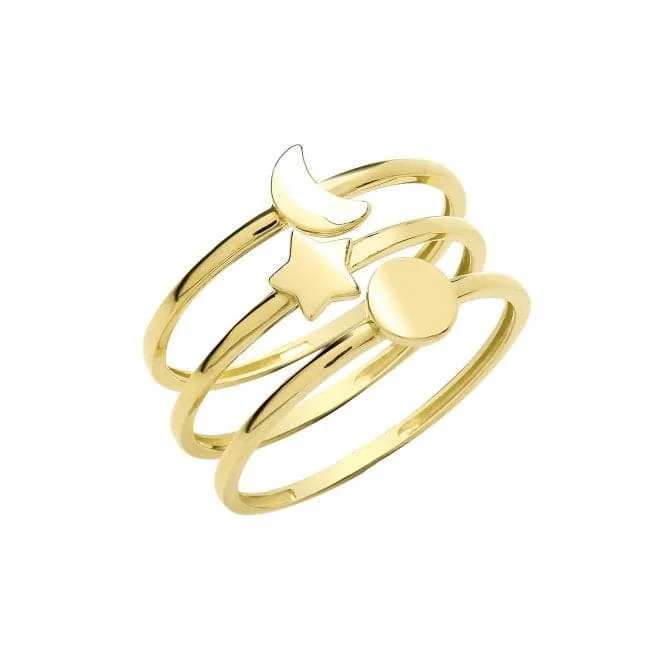 Fashion Rings with Zodiac Symbols in Gold - Filled Metal for a Personalized Touch9ct Yellow Gold Triple Band Ring RN1654