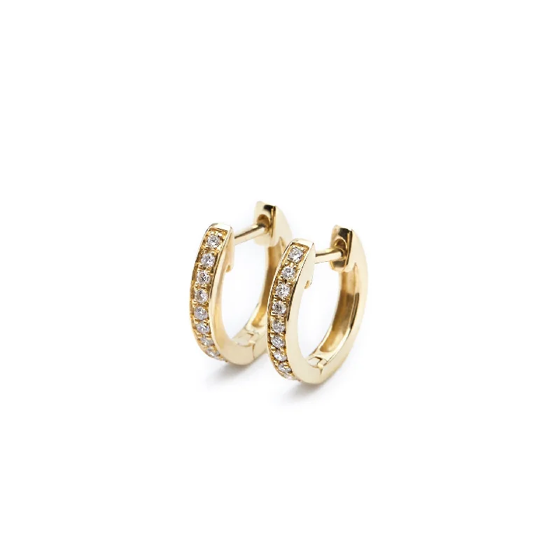 Lightweight hoop earringsEternity 18K Gold Hoops w. Lab-Grown Diamonds