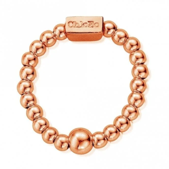 Bangle - Style Fashion Rings in Rose - Gold - Plated Aluminum with Etched PatternsChloBo Mini Ring