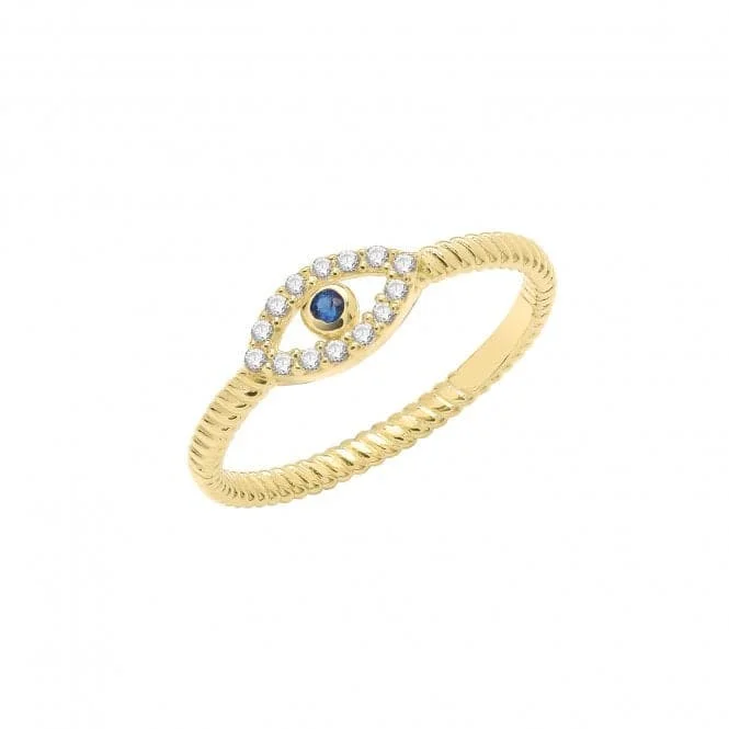 Vintage - Reproduction Fashion Rings in Bronze with Cameo - Style Medallions9ct Yellow Gold Zirconia Evil Eye Ring RN1662