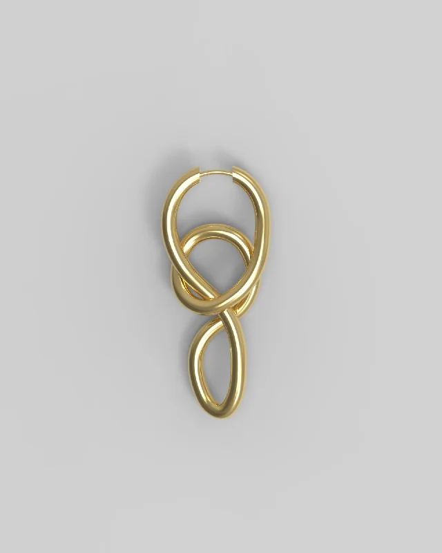 Personalized hoop earringsTwirl 18K Gold Hoop