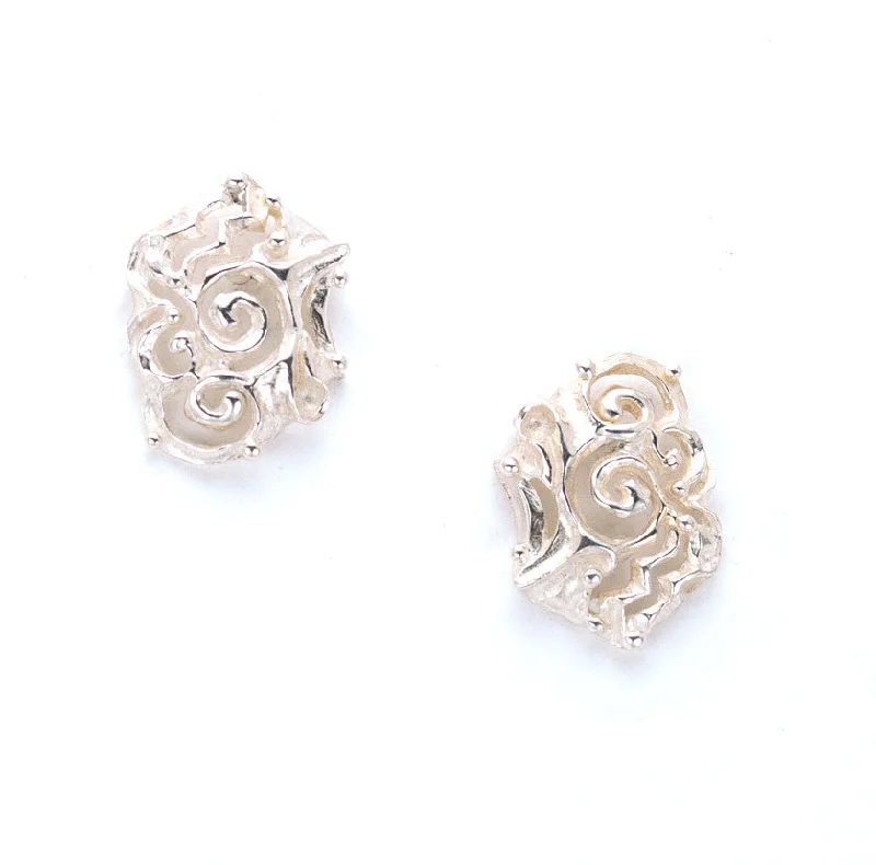 Rose Gold - Tone Geometric - Patterned Stud Earrings for a Modern and Trendy LookStud - Swift