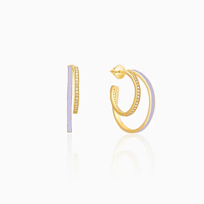 Vintage hoop earringsGolden Cascade Hoop Earrings