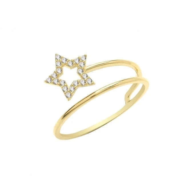 Chunky Fashion Rings in Copper with Geometric Patterns for a Bold Accessory9ct Yellow Gold Zirconia Star 1+1/2 Band Ring RN1612