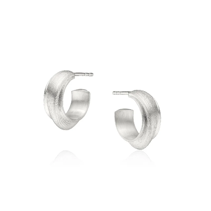 Small hoop earringsVega Relief Silver Hoops