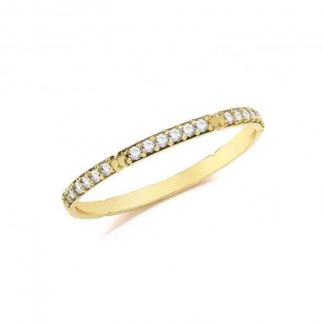 LED - Lit Fashion Rings in Plastic with Color - Changing Effects for a Futuristic Look9ct Yellow Gold Zirconia Half Eternity Ring RN963