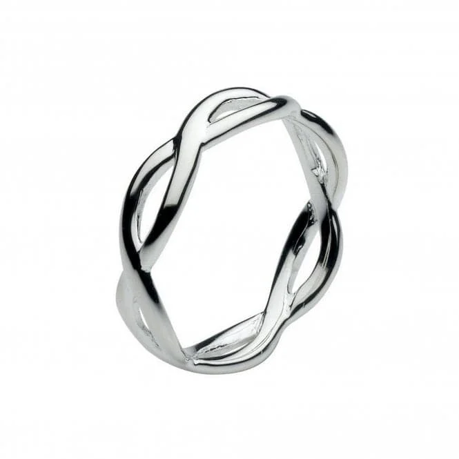 Knuckle - Duster Fashion Rings in Black - Plated Metal with Spike DetailsDew Sterling Silver Open Twist Ring 2859HP