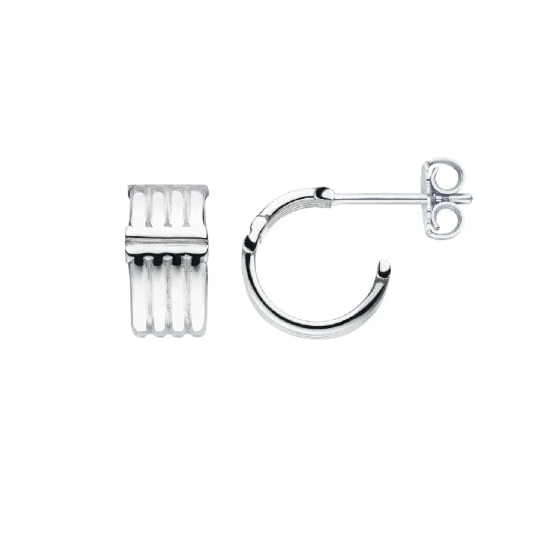 Huggie hoop earringsEssential Lines Silver Hoops