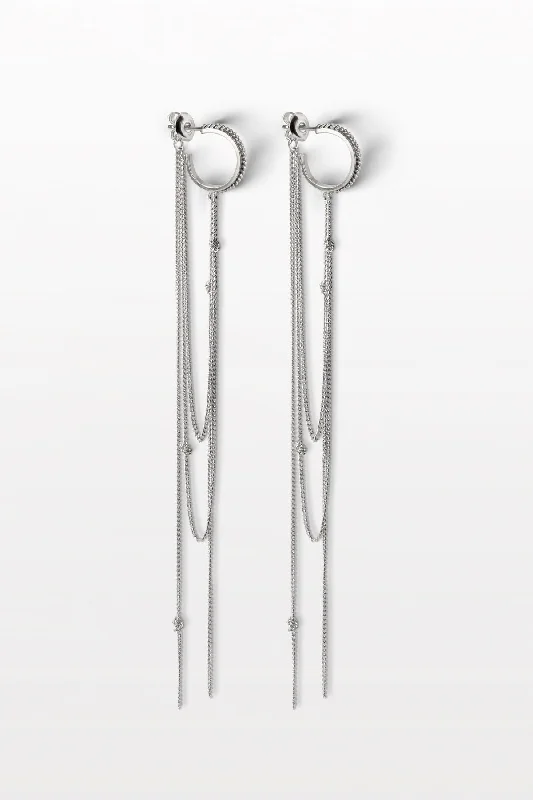 Minimalist hoop earringsContra 06 Silver Earrings