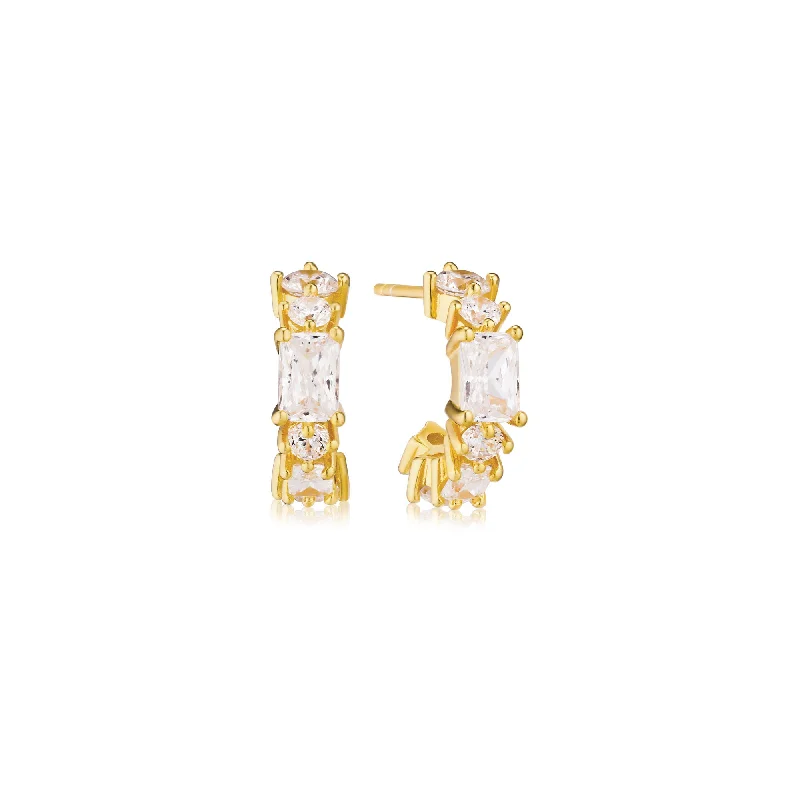 Diamond hoop earringsIvrea Small 18K Gold Plated Hoops w. Zirconias