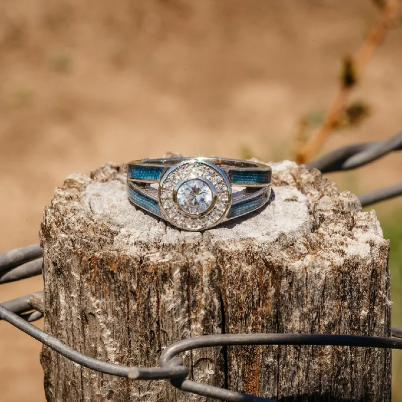 Boho - Style Women's Rings with Turquoise and Leather AccentsThe Charmayne