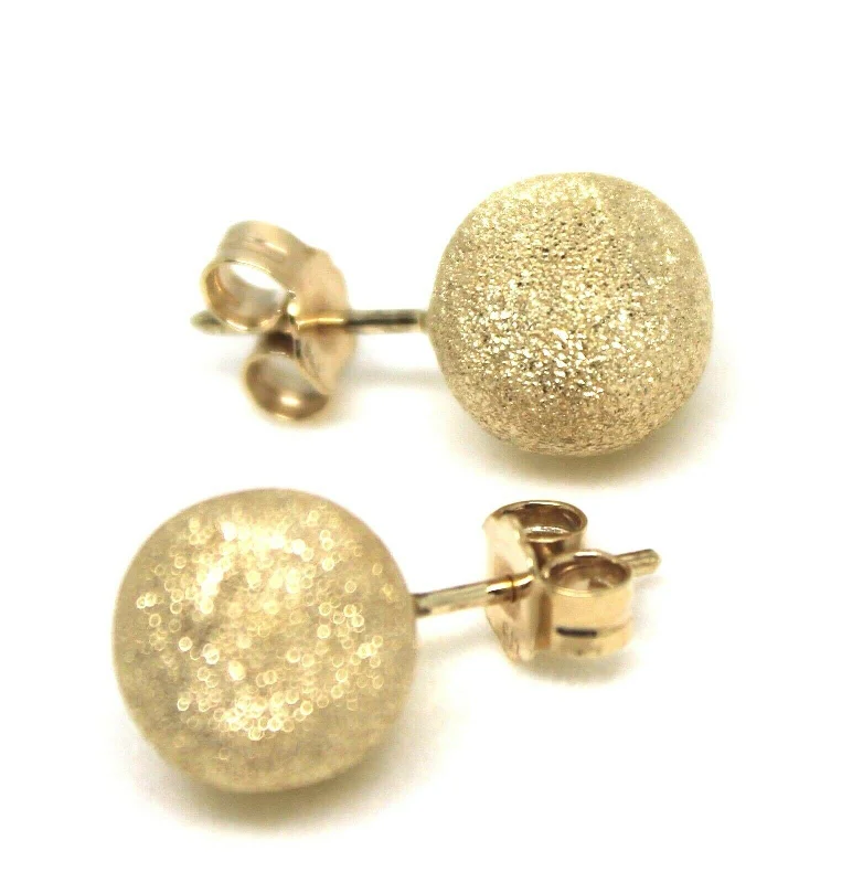 Vintage - Inspired Filigree - Worked Stud Earrings in Gold - Tone for an Antique AestheticGenuine 9ct 9k Yellow, Rose or White Gold 10mm Frosted Stud Ball Earrings