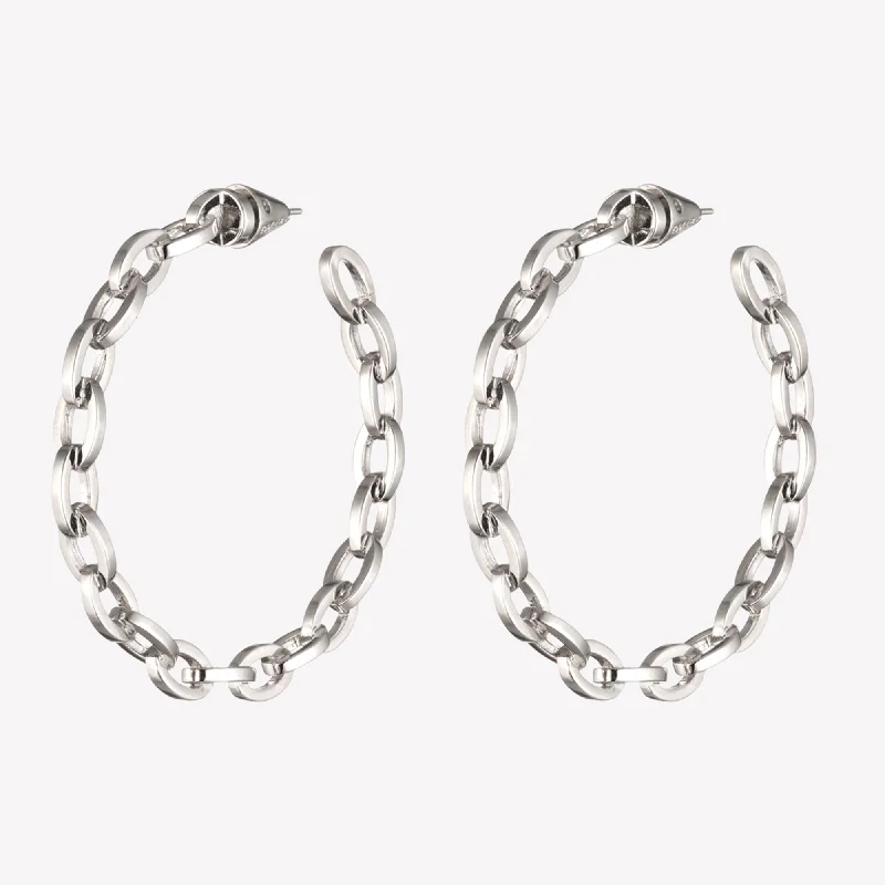 Huggie hoop earringsELLIPSE LINK HOOPS