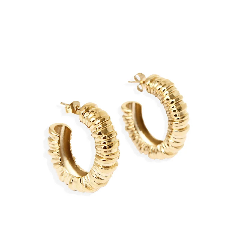 Sterling silver hoop earringsEaston Gold Plated Hoops