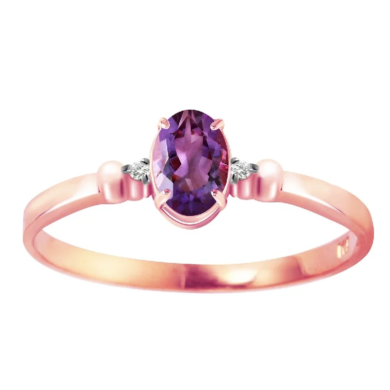 Citrine Gemstone Rings in Stainless Steel with a Stackable Design for a Trendy Everyday Wear0.46 Carat 14k Rose Gold Amethyst Gemstone Ring w/ Diamond Accents