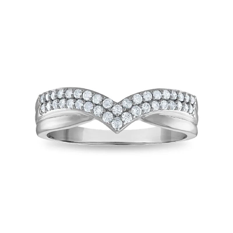 Platinum Celtic - Inspired Wedding Bands with Intricate Knotwork Patterns for a Symbolic and Stylish Choice1/3 CTW Diamond Ring in 10KT White Gold