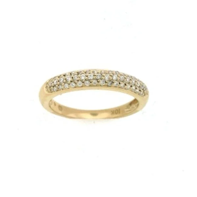 Moissanite - Set Wedding Bands in Yellow Gold for a Sparkling and Ethical Alternative to Diamonds1/3 CTW Diamond Wedding Ring in 14KT Yellow Gold