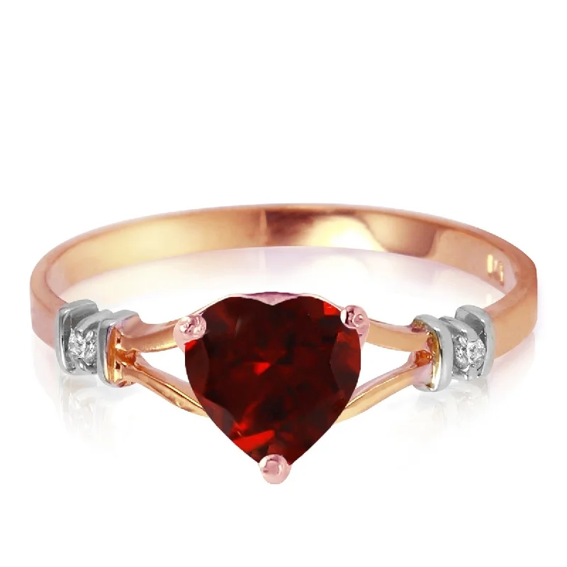 Aquamarine Gemstone Rings in 9K Gold with a Bezel Setting for a Modern and Secure Fit14K Solid Gold Garnet w/ Diamond Gemstone Ring 0.47 CT Heart Shape