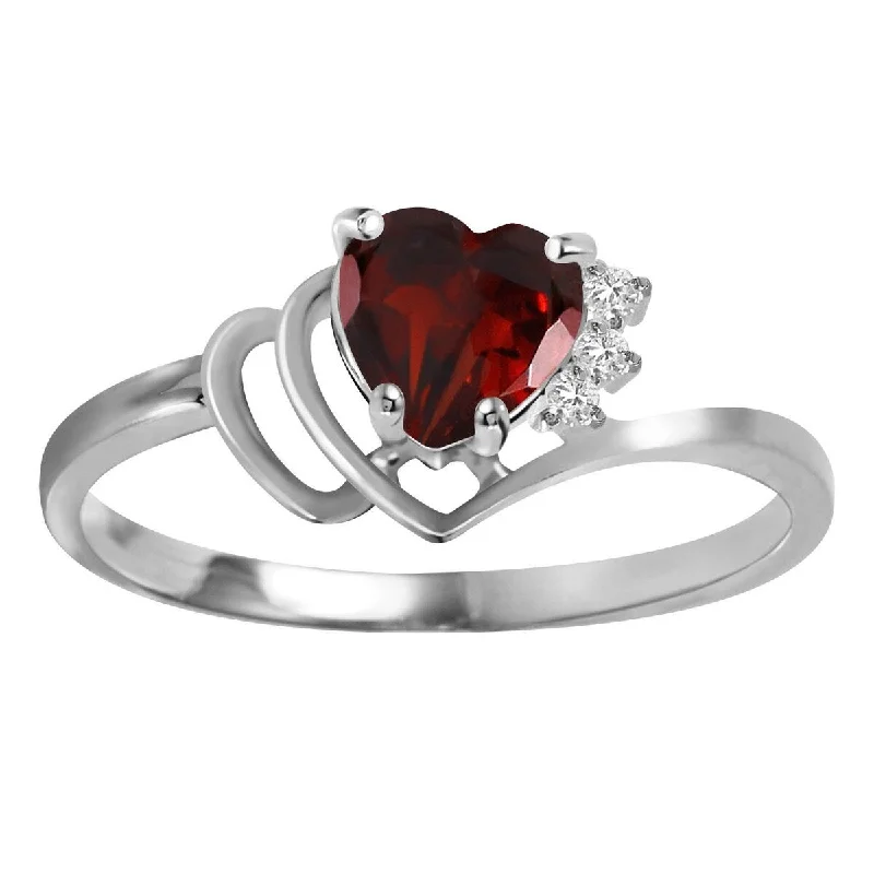 Turquoise Gemstone Rings in 925 Silver with a Southwestern - Inspired Design for a Rustic Charm14k Solid Gold Natural Garnet Diamond Ring 0.97 Carat Heart Shape