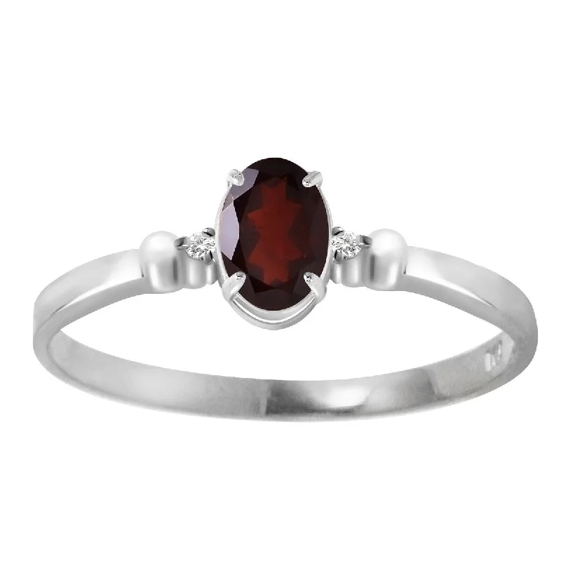 Amethyst Gemstone Rings in Sterling Silver with a Halo of Cubic Zirconia for a Budget - Friendly Luxury14k Solid Gold Natural Garnet Gemstone Ring w/ Diamonds 0.46 tcw