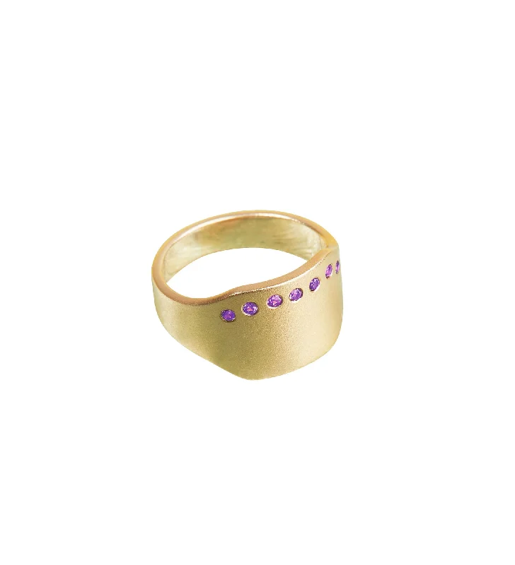 Turquoise Gemstone Rings in 925 Silver with a Southwestern - Inspired Design for a Rustic CharmHenriette 14K Gold Ring w. Amethysts