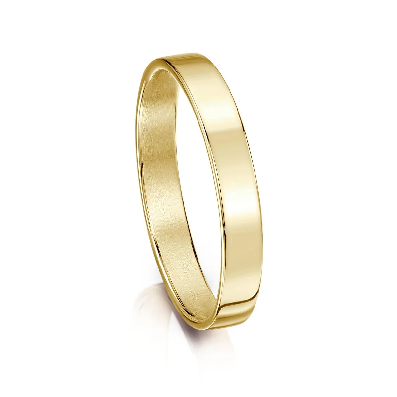 Vintage - Style Filigree Wedding Bands in 14K Gold for a Romantic and Antique - Inspired AestheticContemporary 3mm Wedding Ring in 9ct Yellow Gold