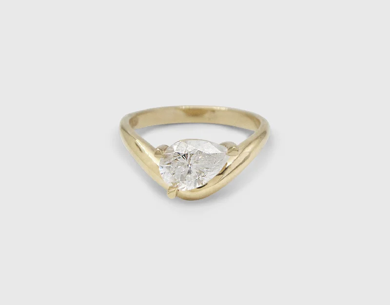 Adjustable - Fit Wedding Bands in Gold - Plated Metal for a Comfortable and Custom - Fitting OptionHaven Moissanite Engagement Ring