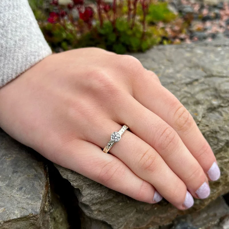 Art Deco Engagement Rings with Geometric Patterns and Baguette - Cut Diamond AccentsMatrix 0.25ct Diamond Ring in 9ct White Gold