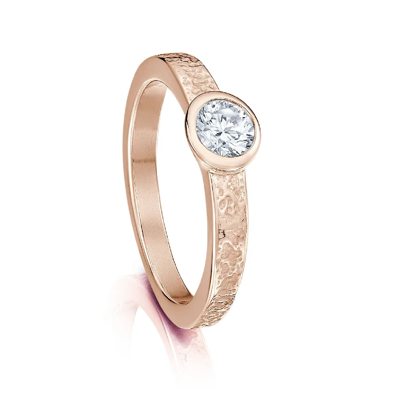 Engagement Rings with Amethyst and Diamond Accents in a Contemporary SettingMatrix 0.40ct Diamond Ring in 9ct Rose Gold