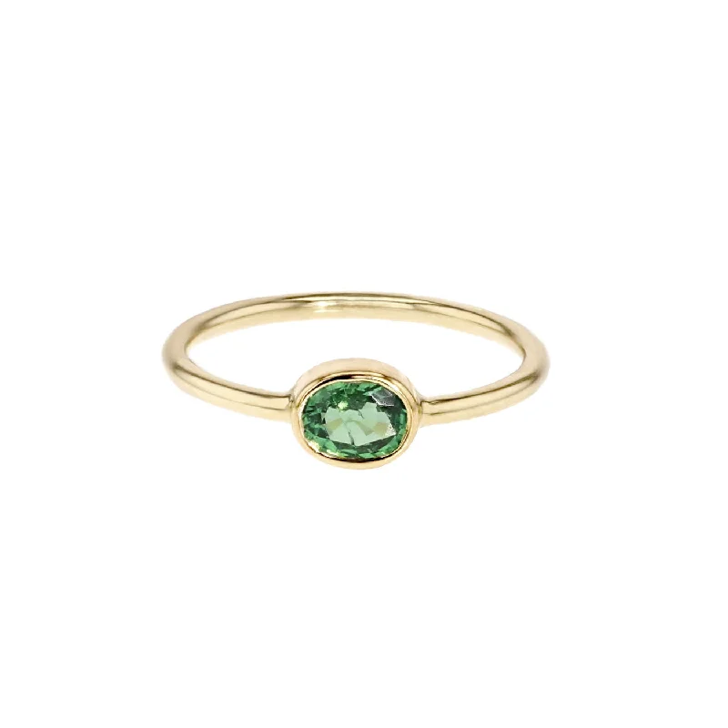 Tanzanite Gemstone Rings in 10K Gold with a Trilogy Design for a Sophisticated GiftClassic Green 14K Gold Ring w. Garnet