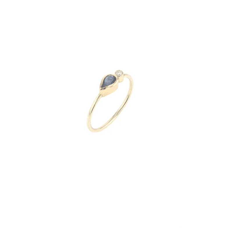 Sapphire Gemstone Rings in 18K White Gold with Diamond Accents for an Elegant EngagementMiss Frida 14K Gold Ring w. Diamond & Sapphire