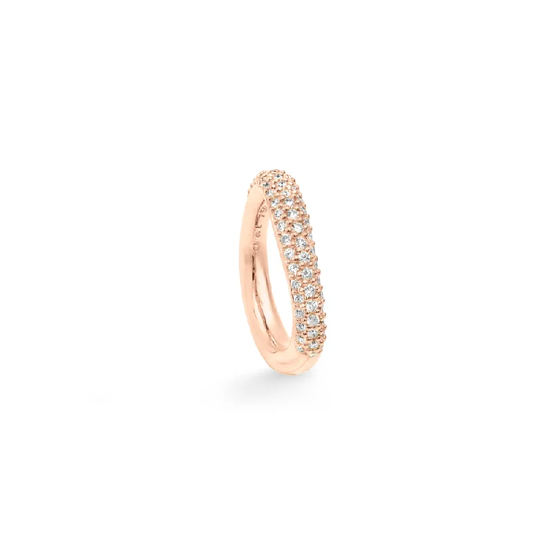 Stackable Wedding Bands in Sterling Silver with Enamel Inlays for a Colorful and Versatile OptionLove 4 Pavé 18K Rosegold Ring w. Diamonds