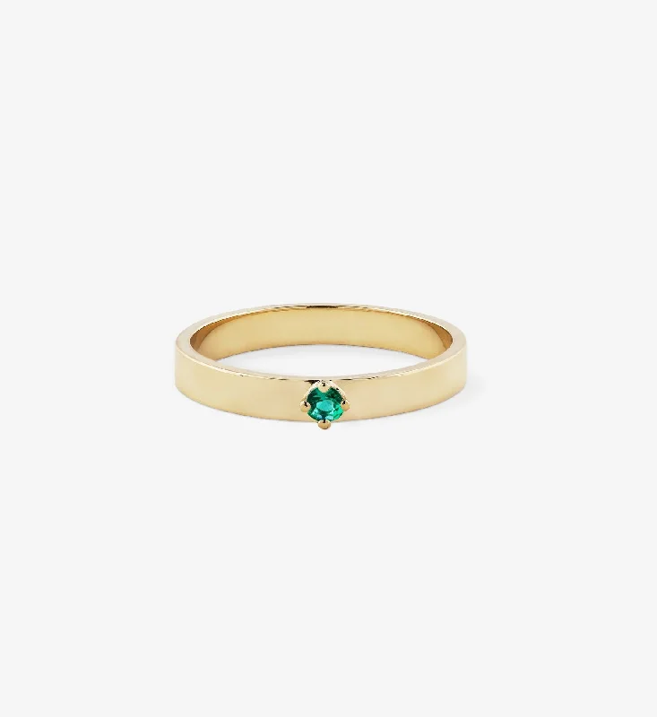 Garnet Gemstone Rings in 18K Gold Vermeil with Intricate Engravings for a Traditional AestheticEmerald Stacking Ring 0.06