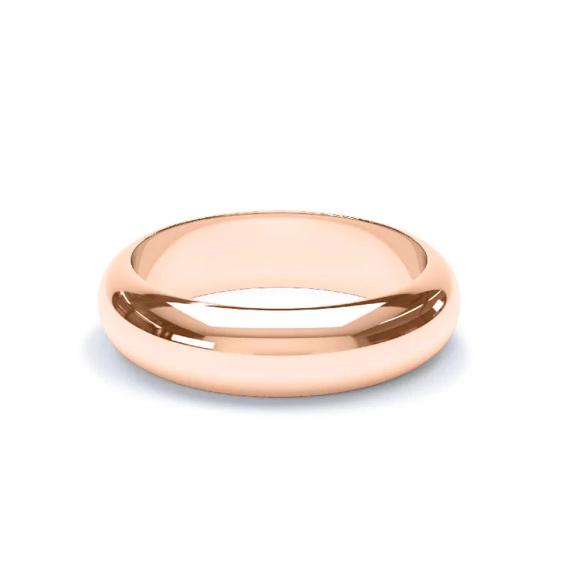 Two - Tone Gold and Silver Wedding Bands with a Twist Design for a Contemporary and Eye - Catching Style- D Shape Profile Wedding Ring 9k Rose Gold